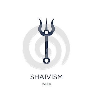 shaivism icon. Trendy flat vector shaivism icon on white background from india collection