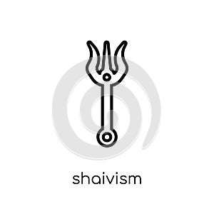 shaivism icon. Trendy modern flat linear vector shaivism icon on