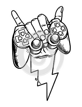 shaka hand and game controller