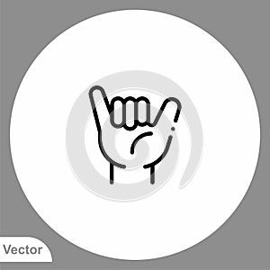 Shaka vector icon sign symbol