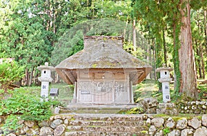Shakado Hall of Hachiman Shrine in Ogimachi gassho style village