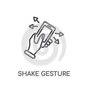 Shake gesture linear icon. Modern outline Shake gesture logo con