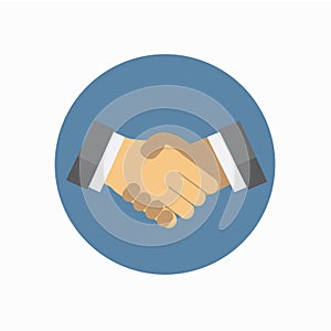 Shake hand flat icon