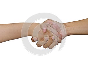 Shake hand men and women