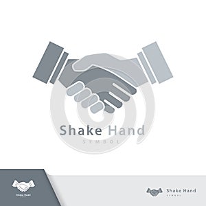Shake hand symbol icon.