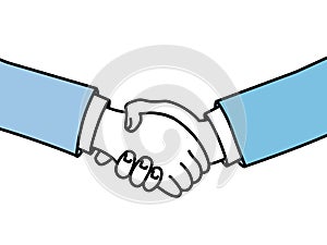 Shake hands contract illustration