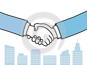 Shake hands contract illustration