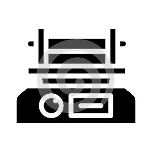 shaker laboratory device glyph icon vector illustration