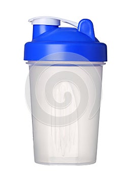 Shaker for protein powder isolated on white