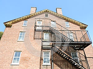 Shaker Trustee Historic Building exterior escape stairway photo