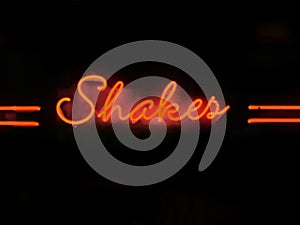 Shakes neon sign photo