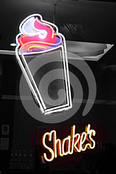 Shakes neon sign