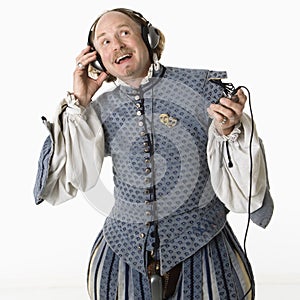 Shakespeare listening to music