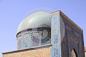 The Shakhi Zinda necropolis in Samarkand, Uzbekistan photo
