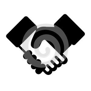 Shaking Hands - Business Vector Icon - Isolated On White Background