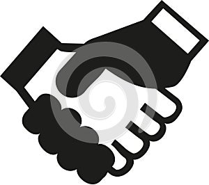 Shaking hands contract icon