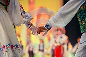 Shaking hands ethnic folklore people