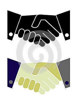 Shaking hands isolated
