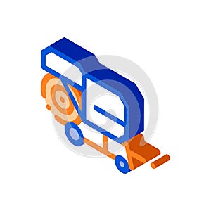 Shaking Harvester Vehicle isometric icon vector illustration