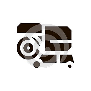 Shaking Harvester Vehicle Vector Icon