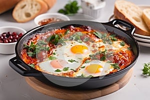 Shakshouka arabic food. Generate Ai