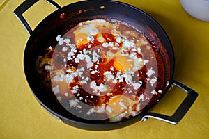 Shakshuka in a Frying Pan.