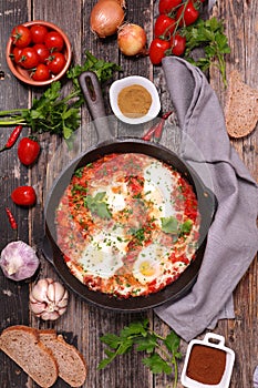 Shakshuka with ingredient