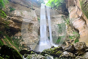 Shakuransky waterfall at the Kodori gorge, Abkhazia