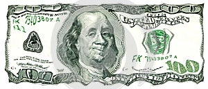 Shaky 100 US Dollar Bill photo