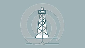 Shale Drilling line icon on the Alpha Channel