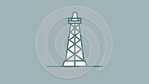 Shale Drilling line icon on the Alpha Channel