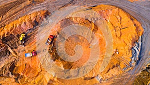 Aerial view to a Shale mine. photo