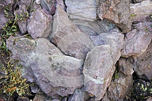 Shale rock on nature background. photo