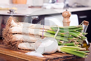 Shallot on on cutting board