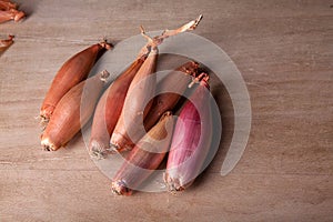 Shallots ready for use as ingredients in cooking