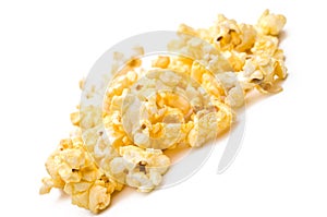 Shallow focus closeup of popcorn