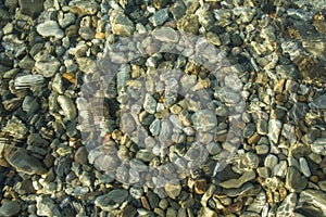 Shallow sea water top view