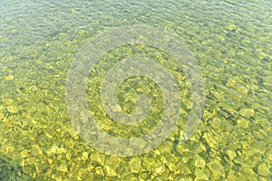 Shallow stone lake water coast