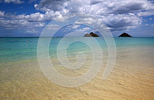 Shallow water on Lanikai Beach