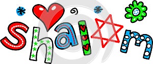 Shalom Cartoon Text Expression