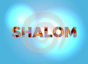 Shalom Theme Word Art Illustration