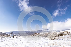 Shamakhi Astrological Observatory in winter time