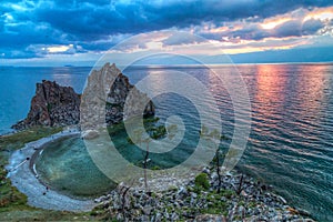 Shaman Rock, Lake Baikal in Russia