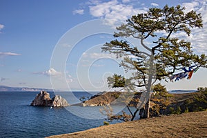 Shamanka rock, on Olkhon Island, Lake Baikal, Russia