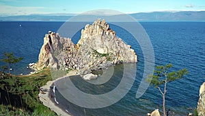 Shamanka Rock on Olkhon. one of the nine Holy places of Asia.