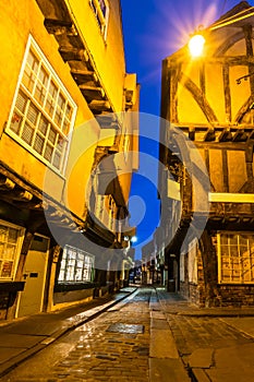 The Shambles at dusk, York photo