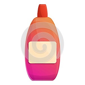 Shampoo bottle icon, cartoon style