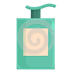 Shampoo bottle icon cartoon vector. Portrait person