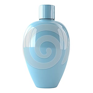A shampoo bottle isolated against a transparent background
