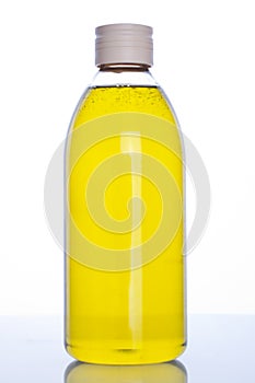 Shampoo bottle isolated on white background.